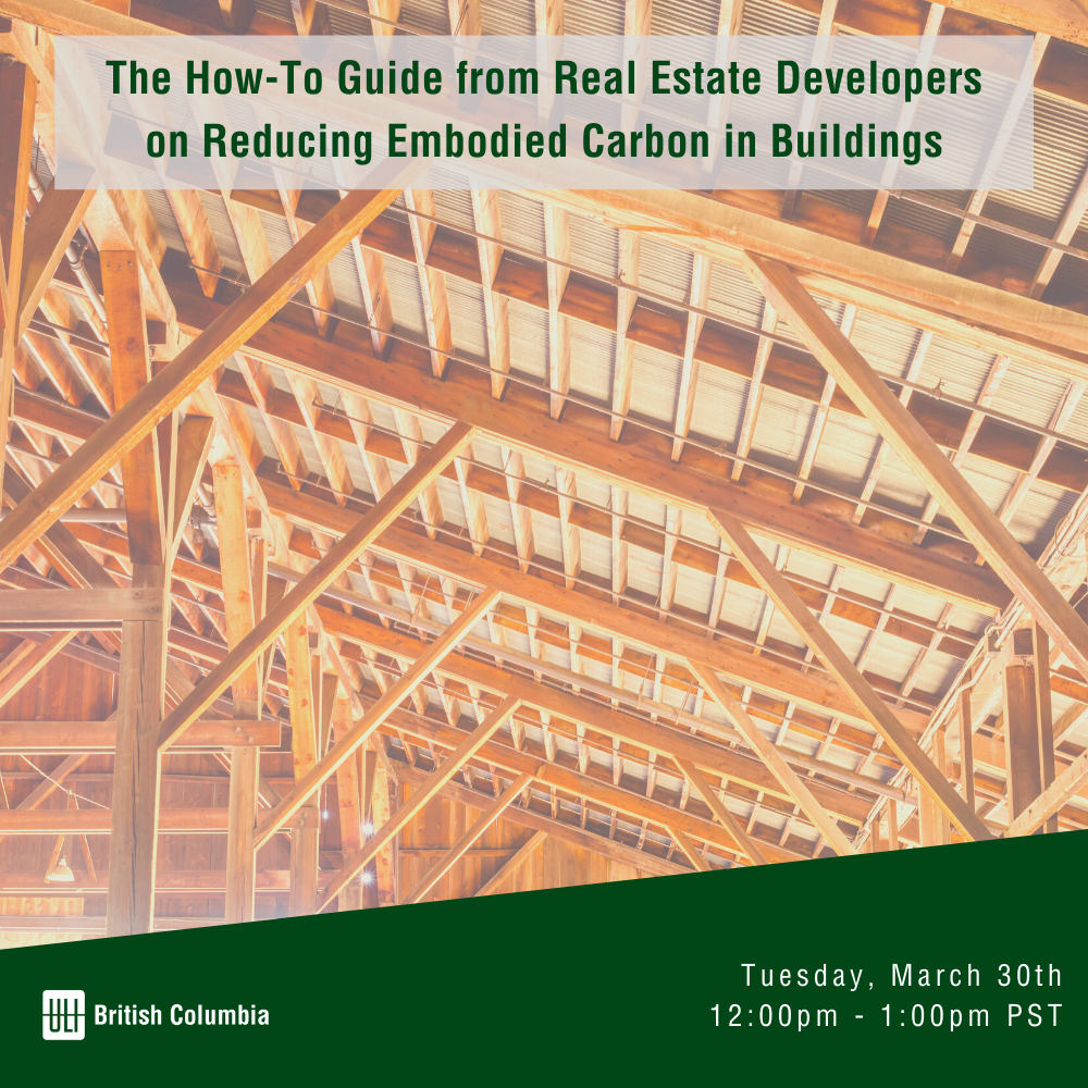 ULI BC The HowTo Guide from Real Estate Developers on Reducing